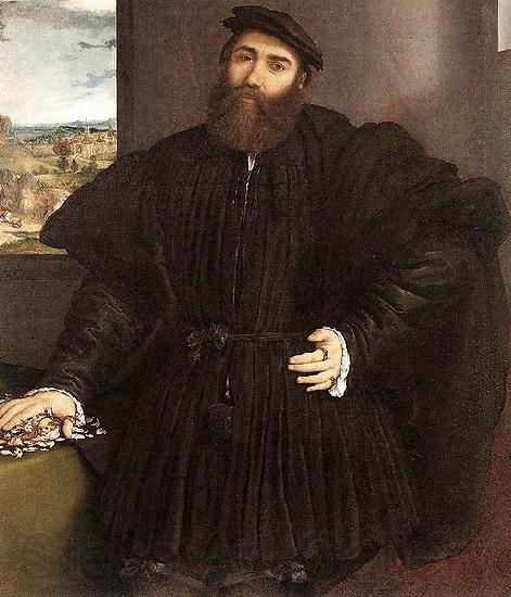 Lorenzo Lotto Portrat eines Edelmannes Germany oil painting art